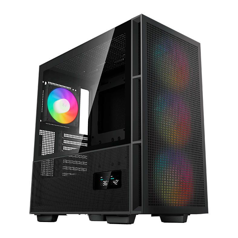 Gabinete Gamer Deepcool CH560 Digital, ARGB, Mid-Tower, Lateral de Vidro, Com 4 Fans, Preto, R-CH560-BKAPE4D-G-1