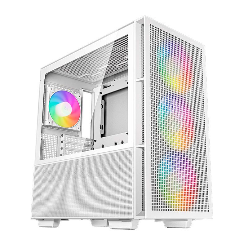 Gabinete Gamer Deepcool CH560, RGB, Mid-Tower, Lateral de Vidro, Com 4 Fans, Branco, R-CH560-WHAPE4-G-1