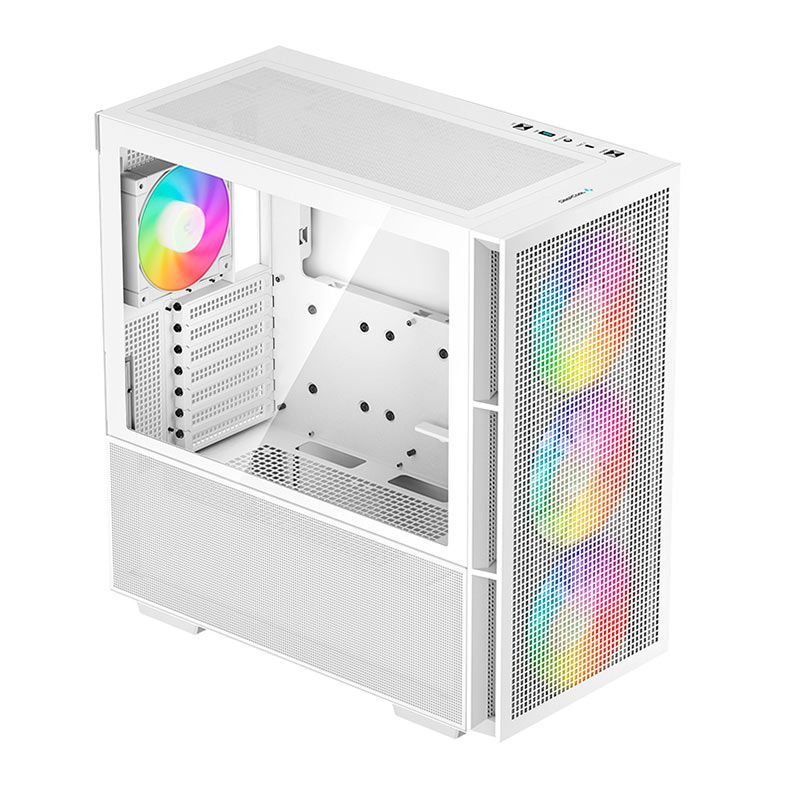 Gabinete Gamer Deepcool CH560, RGB, Mid-Tower, Lateral de Vidro, Com 4 Fans, Branco, R-CH560-WHAPE4-G-1