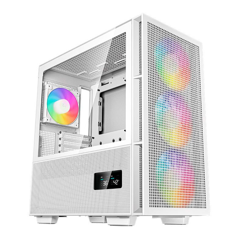 Gabinete Gamer Deepcool CH560 Digital WH, ARGB, Mid-Tower, Lateral de Vidro, Com 4 Fans, Branco, R-CH560-WHAPE4D-G-1