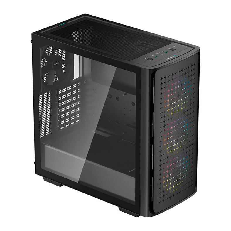 Gabinete Gamer DeepCool CK560, RGB, Mid-Tower, Lateral de Vidro, Com 4 Fans, Preto, R-CK560-BKAAE4-G-1