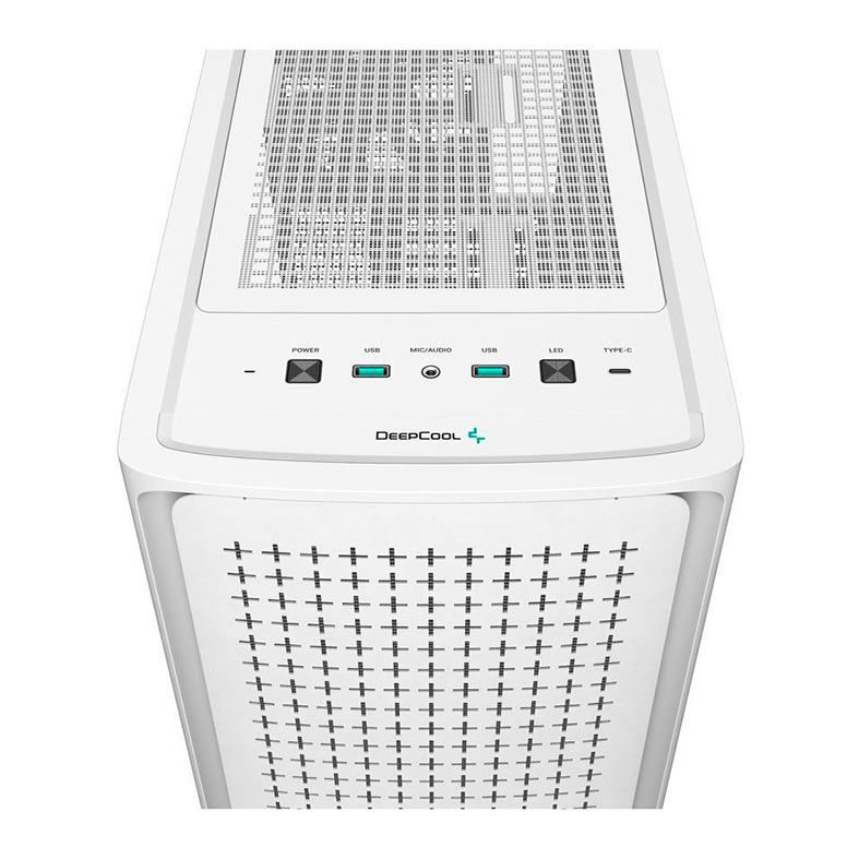 Gabinete Gamer DeepCool CK560, RGB, Mid-Tower, Lateral de Vidro, Com 4 Fans, Branco, R-CK560-WHAAE4-G-1