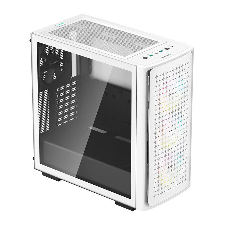 Gabinete Gamer DeepCool CK560, RGB, Mid-Tower, Lateral de Vidro, Com 4 Fans, Branco, R-CK560-WHAAE4-G-1