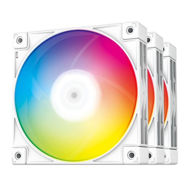 Ventoinha Deepcool FC120 White, 3x 120mm, A-RGB, R-FC120-WHAMN3-G-1