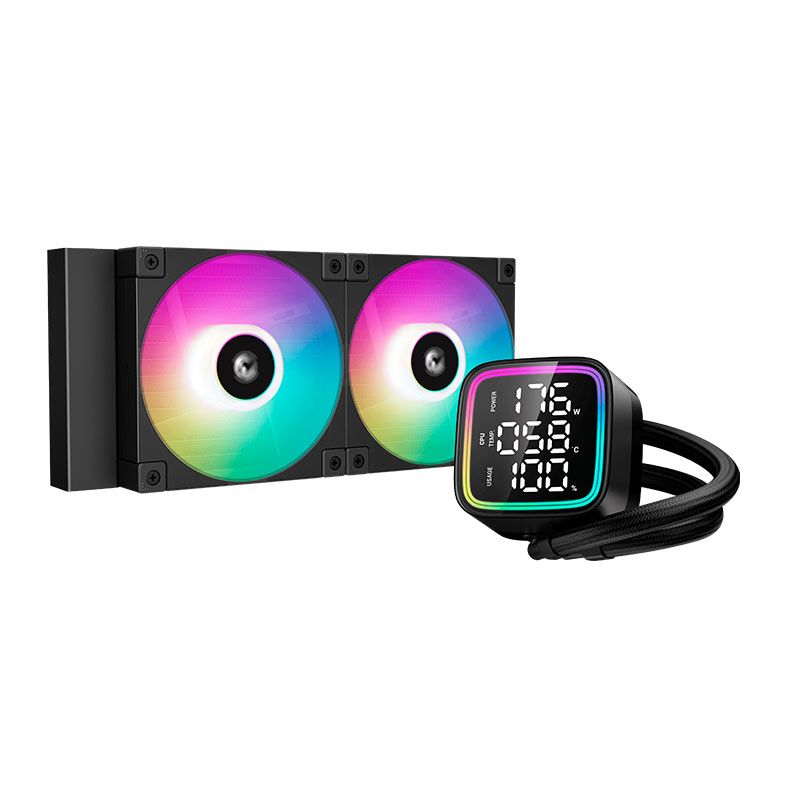 Water Cooler Deepcool LD240, Display LCD, 240mm, Preto, R-LD240-BKMSM-G-1