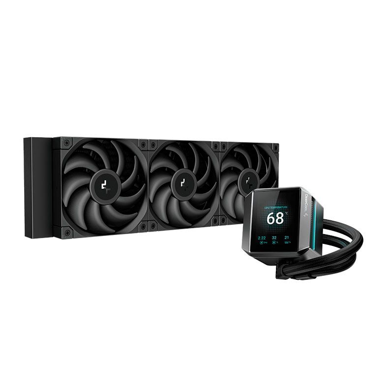 Water Cooler Deepcool Mystique 360, Display LCD, 360mm, Preto, R-LX750-BKDSNMP-G-1