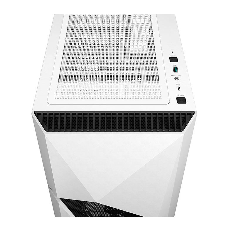 Gabinete Gamer DeepCool Cyclops, Mid-Tower, Lateral de Vidro, Com 1 Fan, Branco, R-WHAAE1-C-1