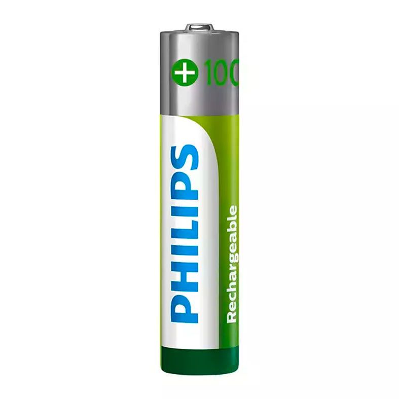 Pilha Alcalina Philips Recaregavel, AAA, 2 Unidades, R03B2RTU10-59