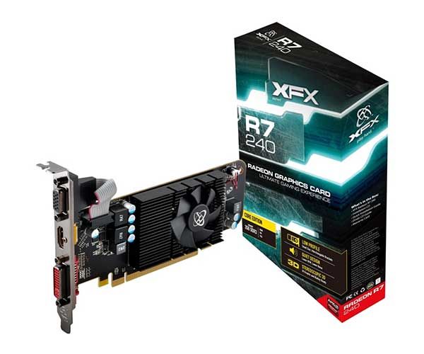 Placa de Video XFX Radeon R7 240 2GB DDR3 Low Profile 128-bit, R7-240A-CLF2