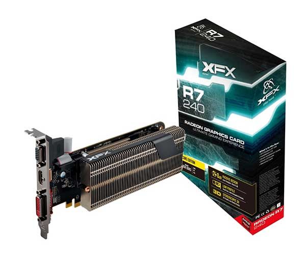 Placa de Video XFX Radeon R7 240 2GB DDR3 Low Profile 128-bit, R7-240A-CLH4