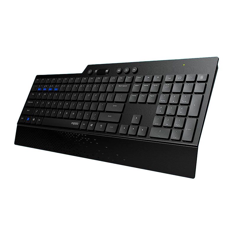 Kit Teclado e Mouse Rapoo 8200T, Wireless, ABNT2, 1600DPI, Preto, RA005