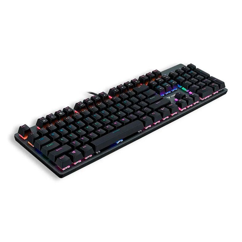 Teclado Mecânico Rapoo V500SE, USB, Switch Azul, Preto, RA028