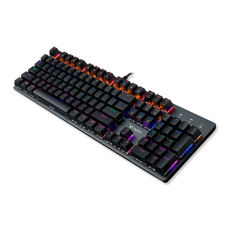 Teclado Mecânico Rapoo V500SE USB Switch Azul Preto RA028 Pichau