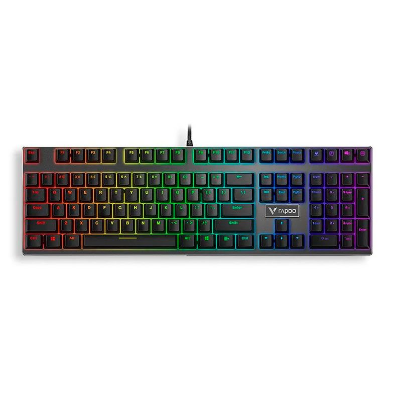 Teclado Mecânico Rapoo V700RGB, USB, Switch Azul, Preto, RA030