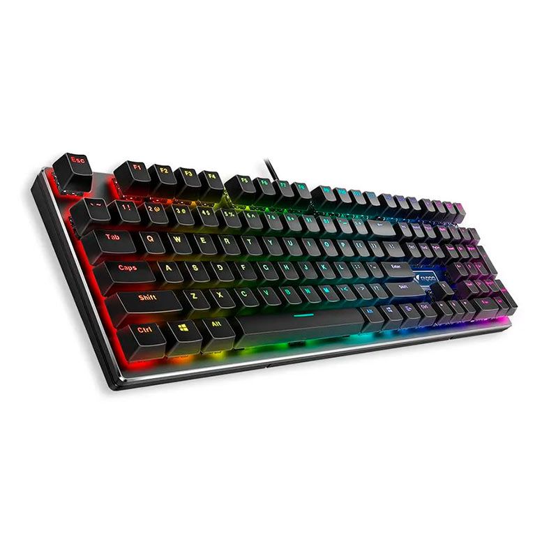 Teclado Mecânico Rapoo V700RGB, USB, Switch Azul, Preto, RA030