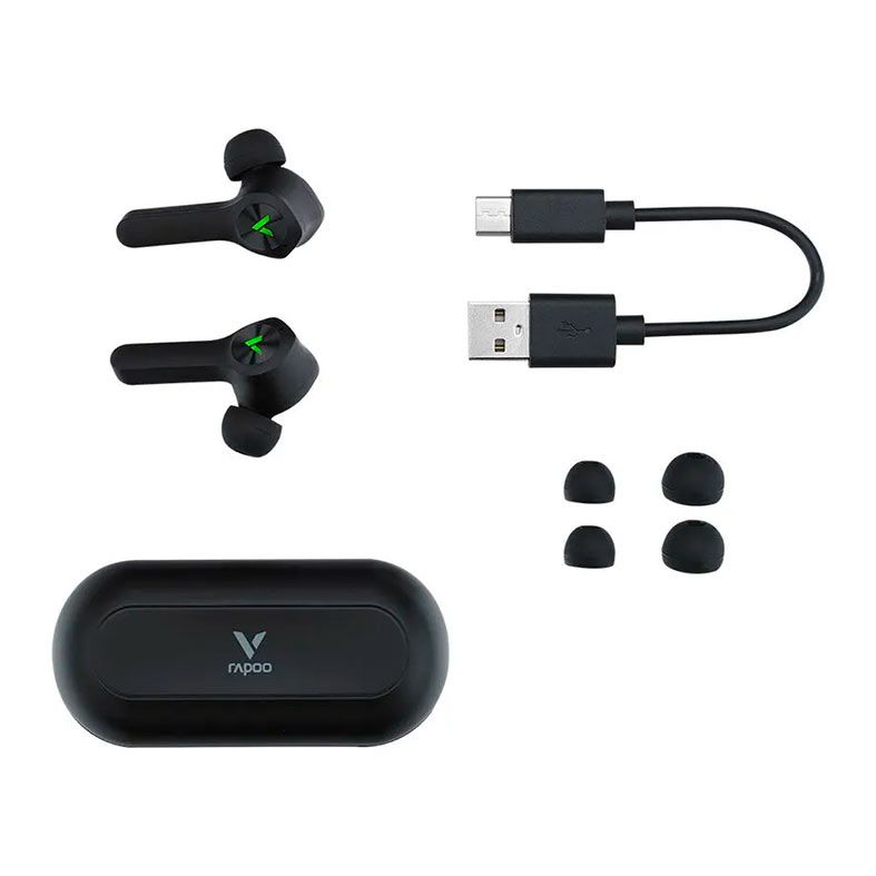 Fone De Ouvido Gamer Rapoo VM700S, TWS, Bluetooth, Preto, RA034