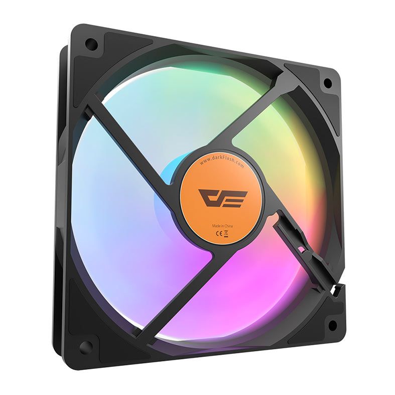 Kit Ventoinhas Aigo Darkflash CL12, Rainbow, 3x120mm, Preto, RAINBOW-CL12-3IN1
