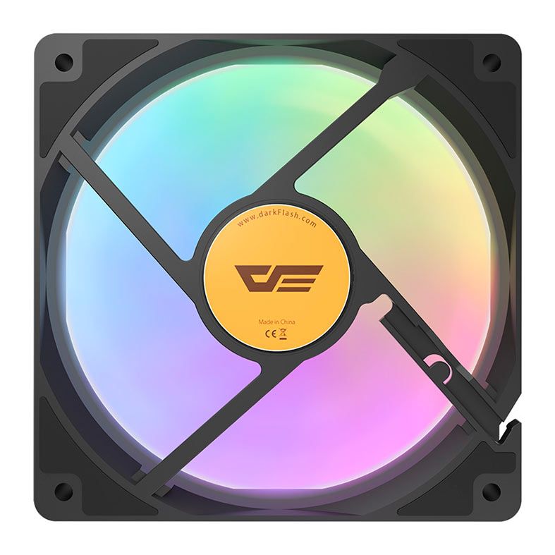 Kit Ventoinhas Aigo Darkflash CL12, Rainbow, 3x120mm, Preto, RAINBOW-CL12-3IN1