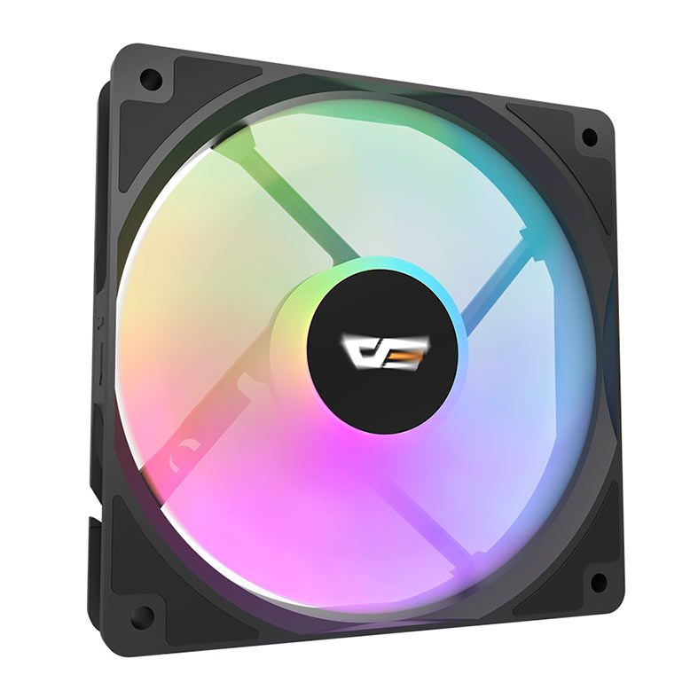 Kit Ventoinhas Aigo Darkflash CL12, Rainbow, 3x120mm, Preto, RAINBOW-CL12-3IN1