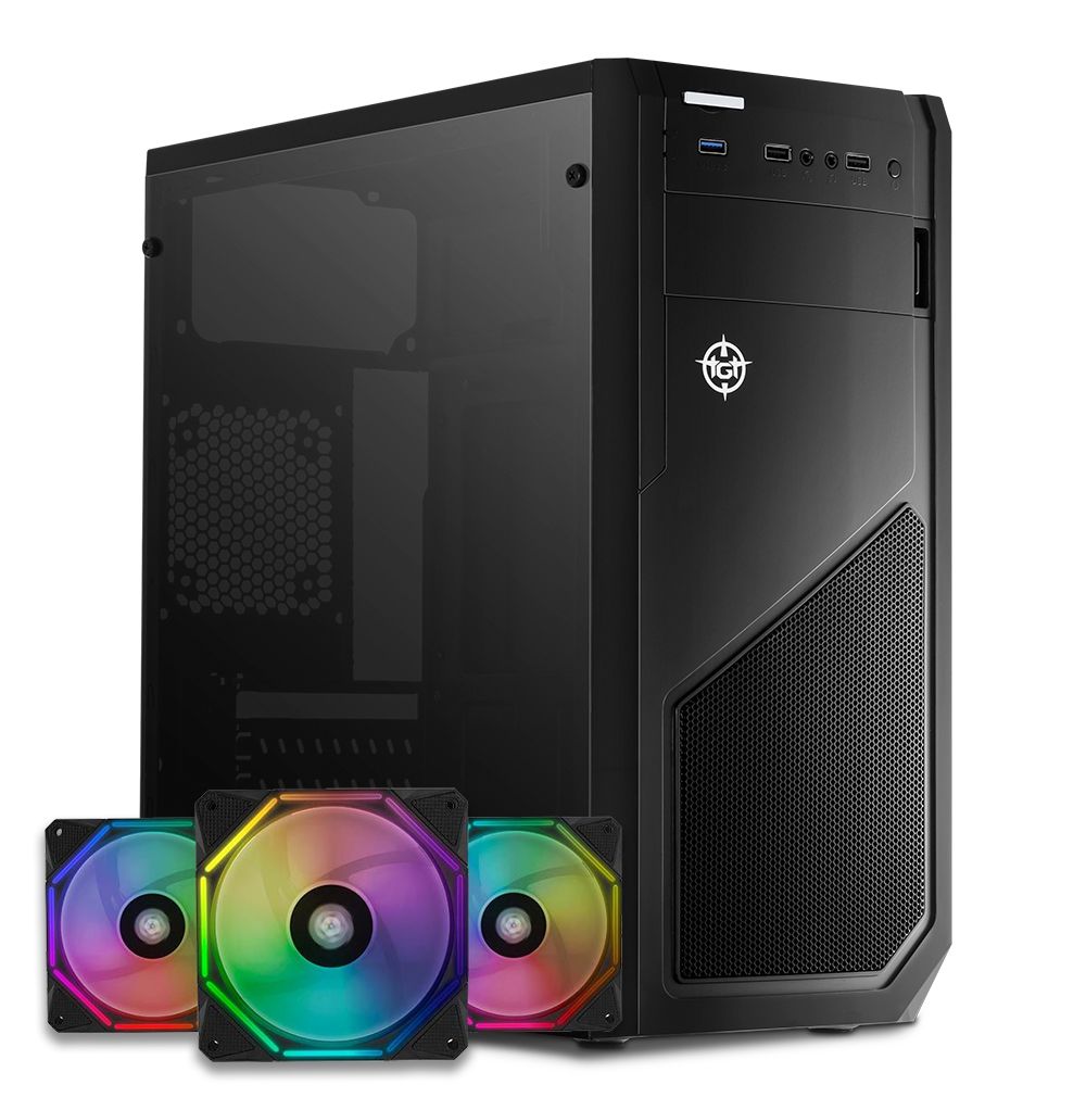 Pichau Kit Upgrade, Gabinete TGT Raider, Kit Ventoinhas Wave RGB 3x + Controladora