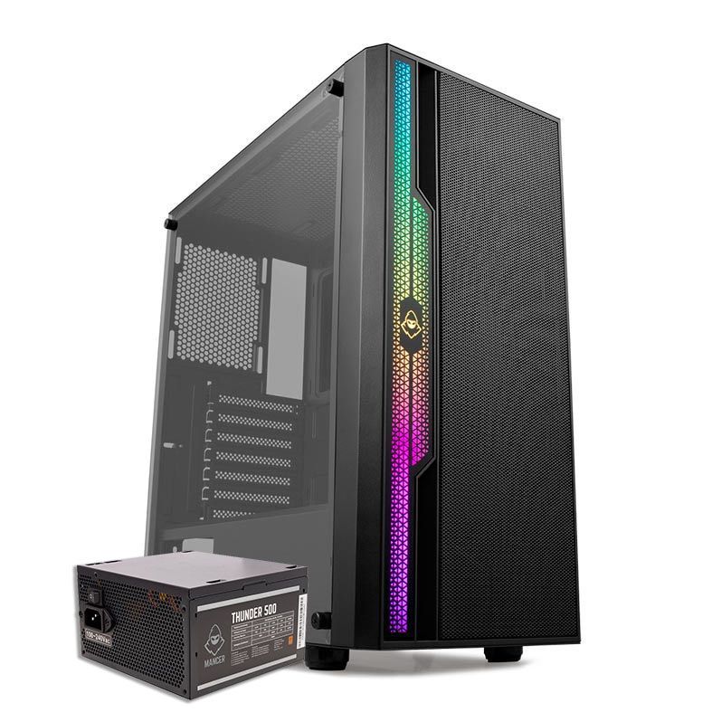 Pichau Kit Upgrade, Gabinete Mancer Ranger RGB + Fonte Mancer Thunder 500W