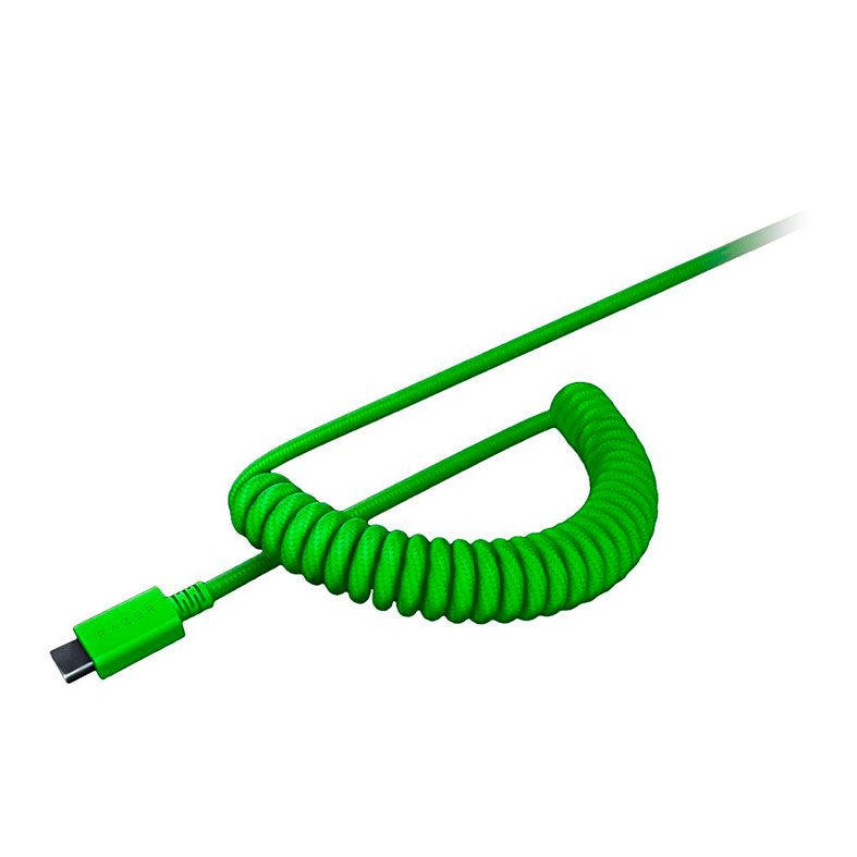 Conjunto de Teclas Razer PBT Doubleshot + Cabo USB-C Para USB-A, Verde, RC21-01490700-R3M1