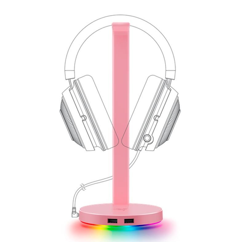 Suporte Para Headset Razer Base Station V2 Chroma Quartz, RC21-01510200-R3M1