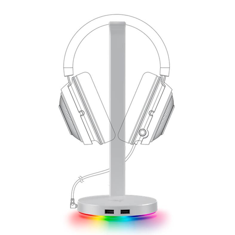 Suporte Para Headset Razer Base Station V2 Chroma Mercury, RC21-01510300-R3M1