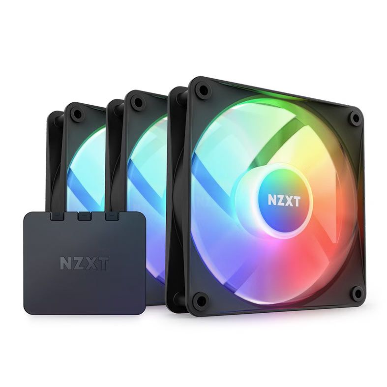 Kit Ventoinhas NZXT F120RGB Core, 3x120mm, Preto, RF-C12TF-B1