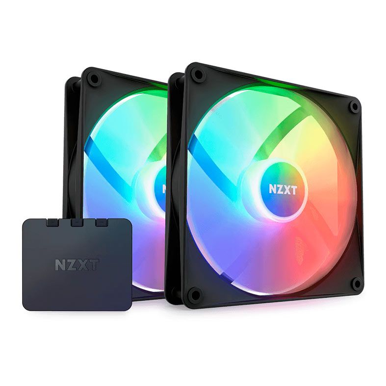 Kit Ventoinha NZXT F140RGB Core, 2x140mm, Preto, RF-C14DF-B1