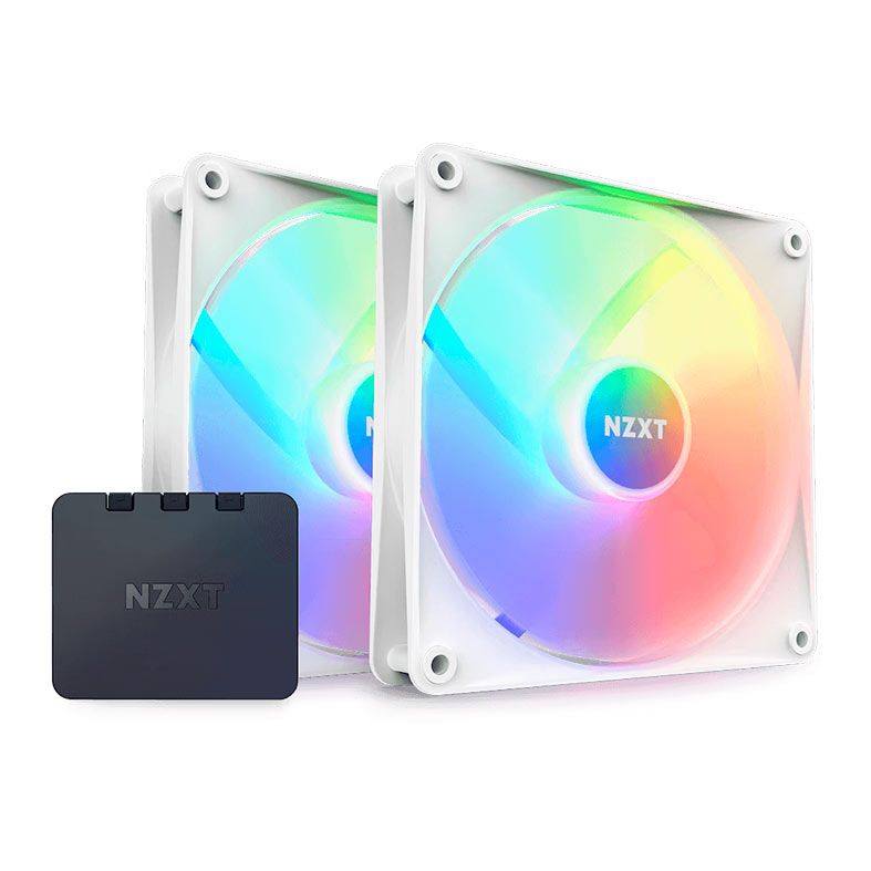 Kit Ventoinha NZXT F140RGB Core, 2x140mm, Branco, RF-C14DF-W1