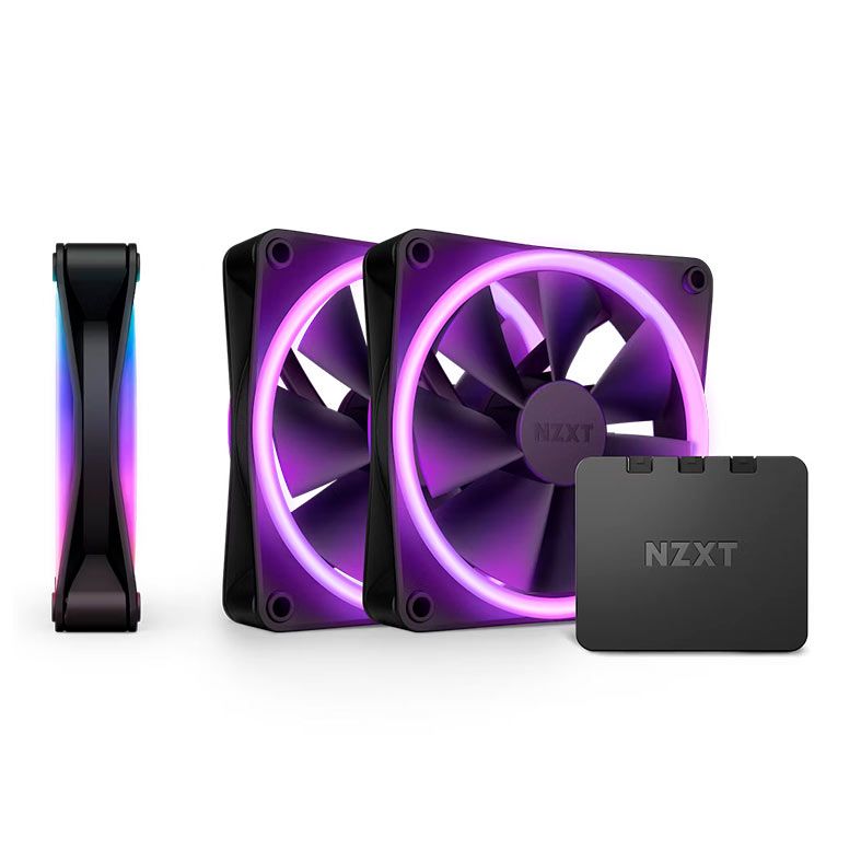 Kit Ventoinhas NZXT F120 RGB Duo, 3x120mm, Preto, RF-D12TF-B1