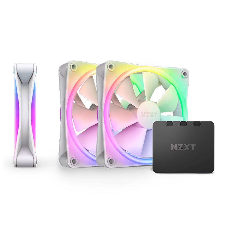 Kit Ventoinhas NZXT F120RGB DUO, 3x120mm, Branco, RF-D12TF-W1