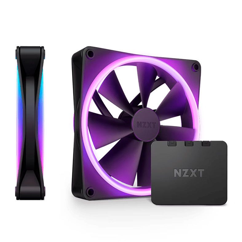Kit Ventoinhas NZXT F140RGB DUO, 2x140mm, Preto, RF-D14DF-B1