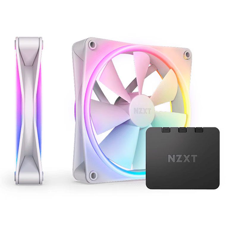 Kit Ventoinhas NZXT F140RGB DUO, 2x140mm, Branco, RF-D14DF-W1