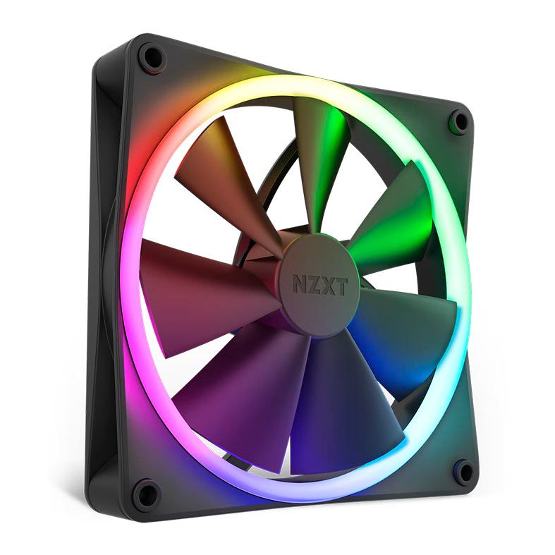 Ventoinha NZXT F140 RGB, 140mm, Preta, RF-R14SF-B1