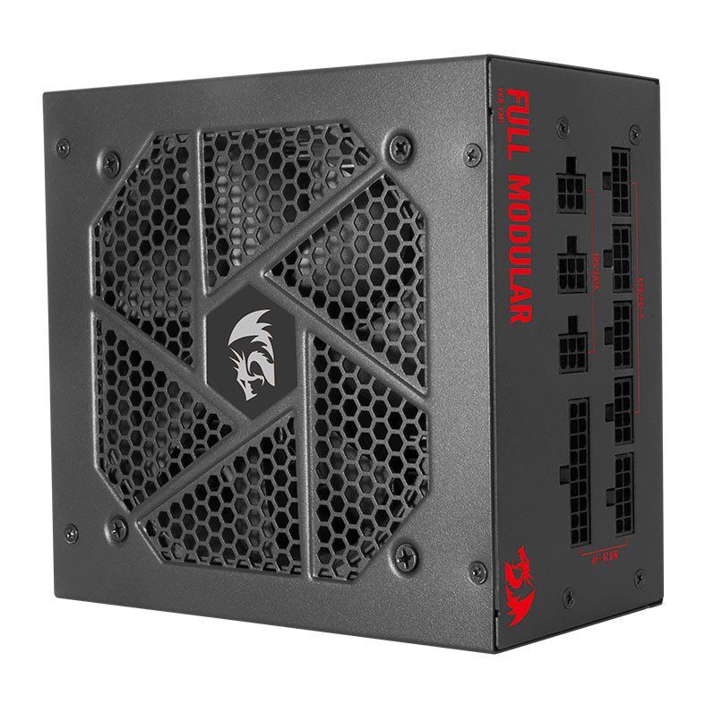 Fonte Redragon RGPS-650W, Full-Modular, 80 Plus Gold, Preto, RGPS-650W