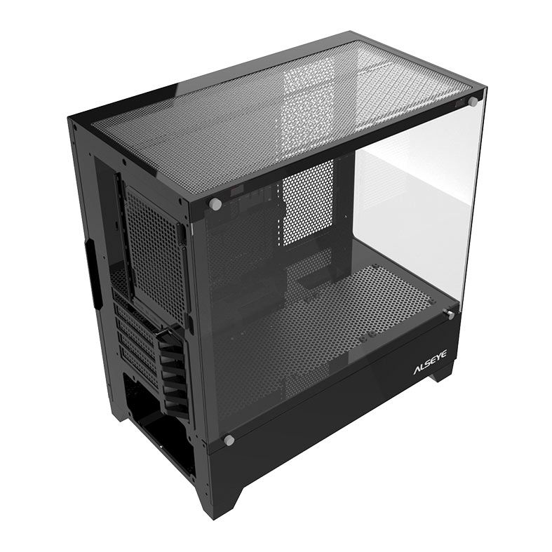 Gabinete Gamer Alseye Rider, Mid-Tower, Lateral de Vidro, Preto, RIDER-B