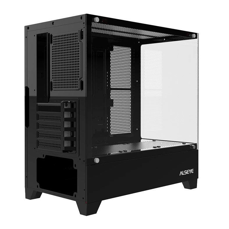 Gabinete Gamer Alseye Rider, Mid-Tower, Lateral de Vidro, Preto, RIDER-B