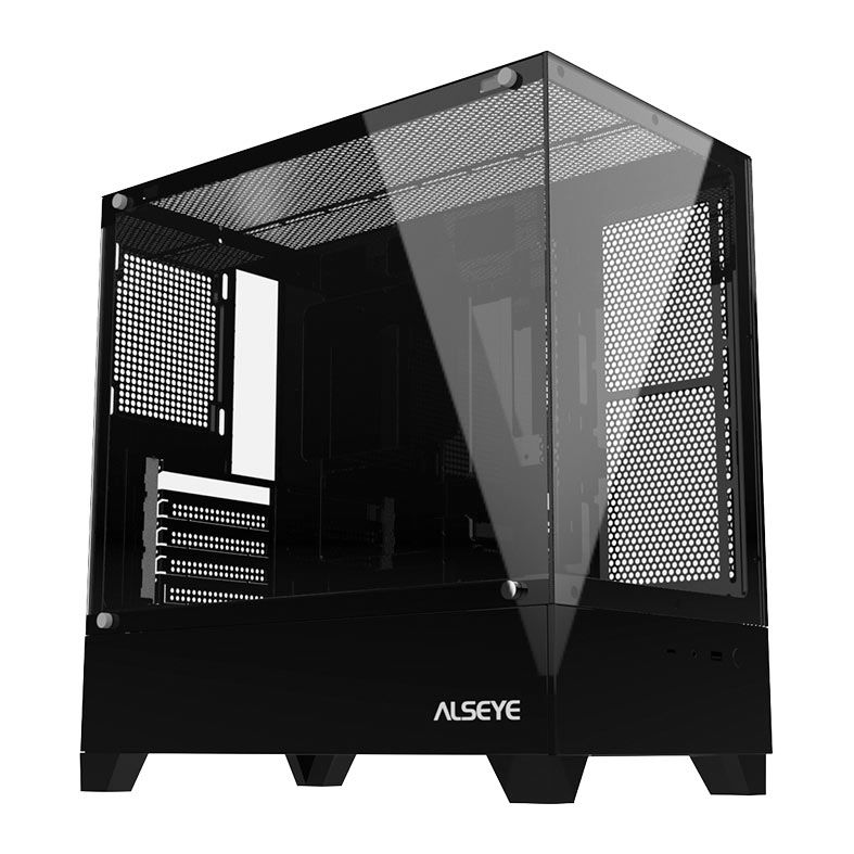 Gabinete Gamer Alseye Rider, Mid-Tower, Lateral de Vidro, Preto, RIDER-B