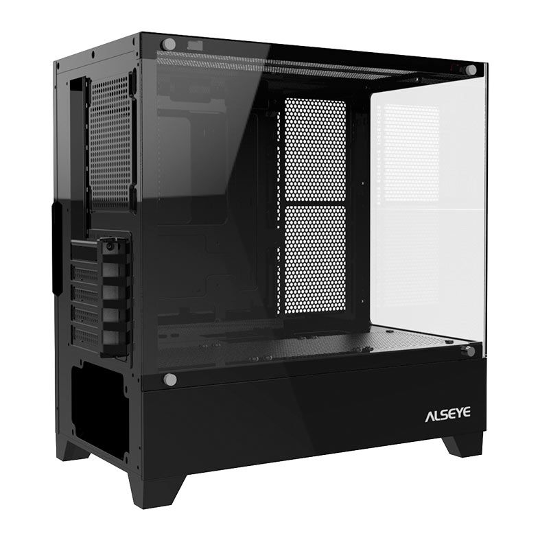 Gabinete Gamer Alseye Rider, Mid-Tower, Lateral de Vidro, Preto, RIDER-B