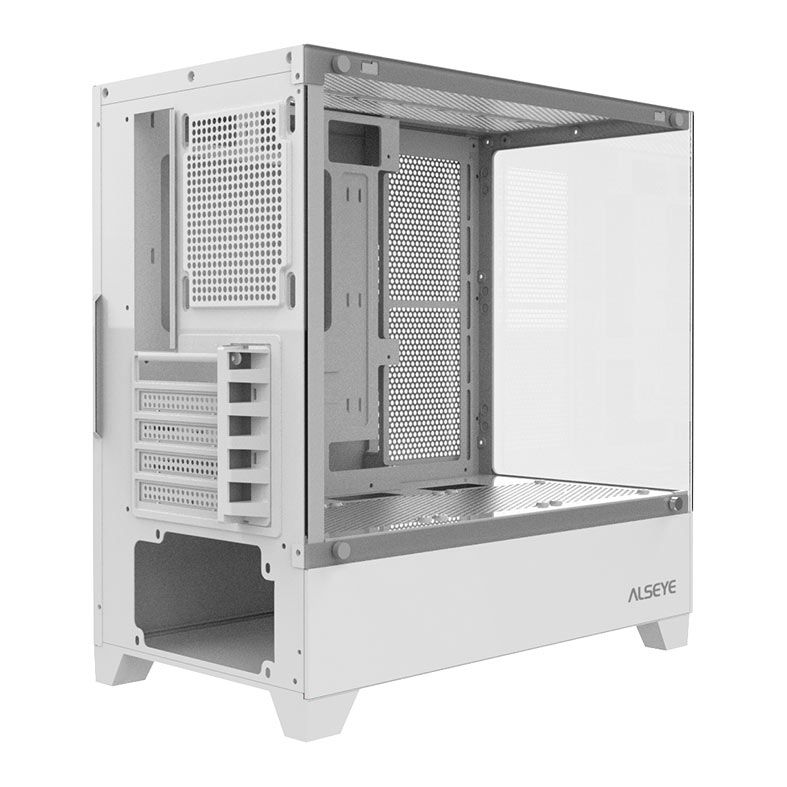 Gabinete Gamer Alseye Rider, Mid-Tower, Lateral de Vidro, Branco, RIDER-W