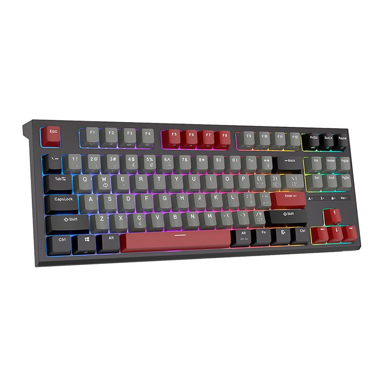 Teclado Mecanico Gamer Royal Kludge R87, RGB, Switch Blue, Preto, RKR87-BLAC-Q
