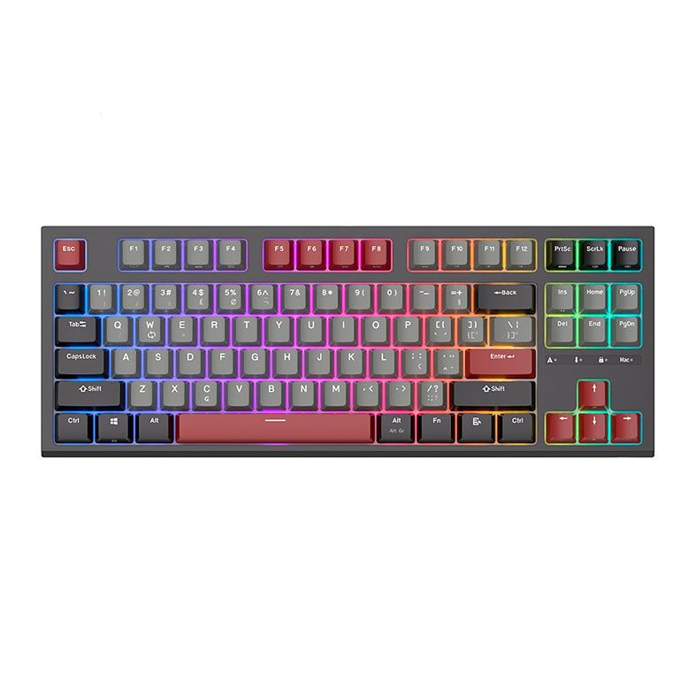 Teclado Mecanico Gamer Royal Kludge R87, RGB, Switch Brown, Preto, RKR87-BLAC-C