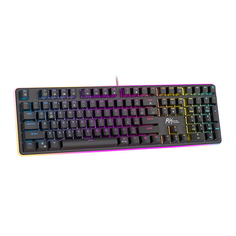 Teclado Mecanico Gamer Royal Kludge RK918, RGB, Switch Brown, Preto, RK918-BLAC-C
