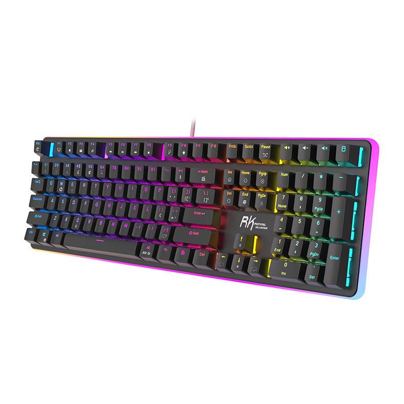 Teclado Mecanico Gamer Royal Kludge RK918, RGB, Switch Red, Preto, RK918-BLAC-H