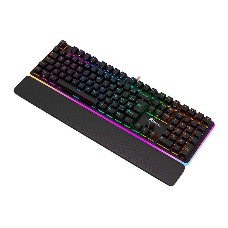 Teclado Mecanico Gamer Royal Kludge RK918, RGB, ABNT2, Switch Red, Preto, RK918-BLAC-H-POR