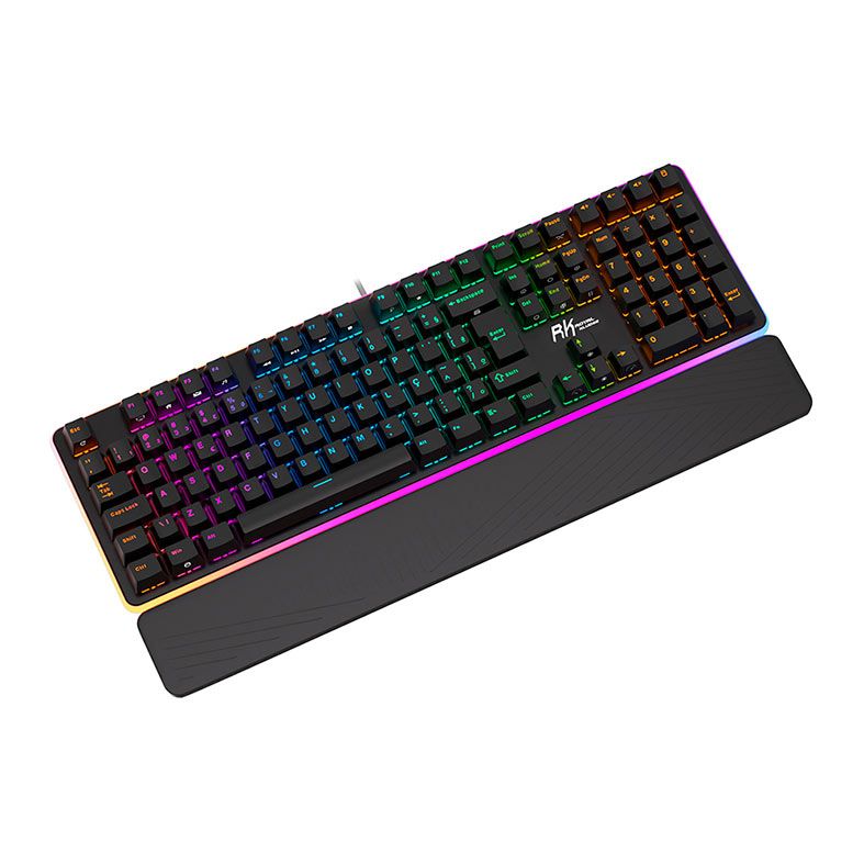 Teclado Mecanico Gamer Royal Kludge RK918, RGB, ABNT2, Switch Red, Preto, RK918-BLAC-H-POR
