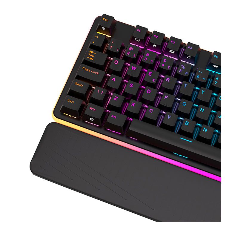 Teclado Mecanico Gamer Royal Kludge RK918, RGB, ABNT2, Switch Red, Preto, RK918-BLAC-H-POR