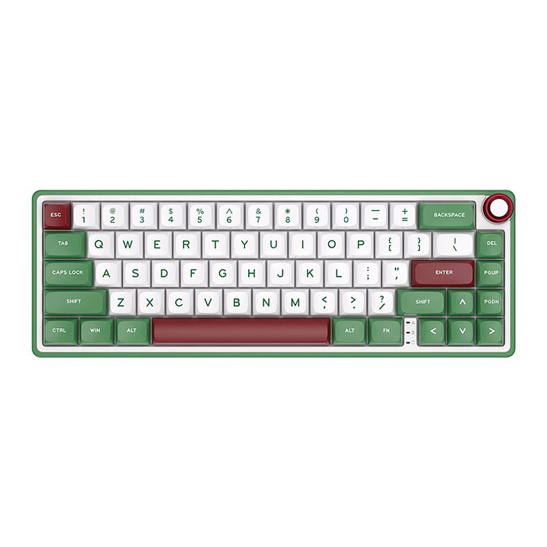 Teclado Mecanico Gamer Royal Kludge R65, RGB, Switch Brown, Branco e Verde, RKR65-GS-C